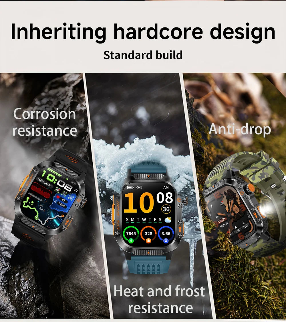 HT36 GPS Smartwatch with LED Flashlight & Bluetooth Calling