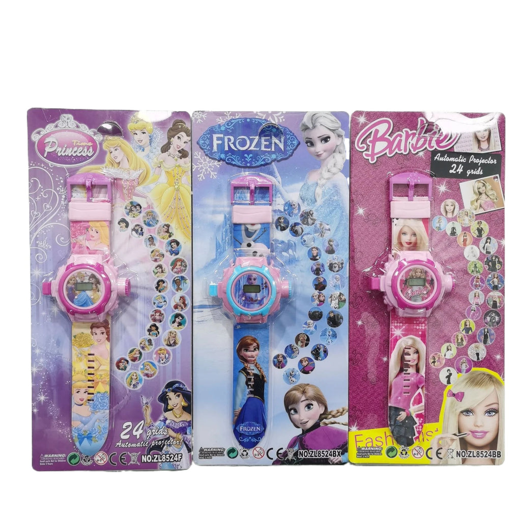 Kids Character Projection Digital Watch – Spiderman, Frozen, Hello Kitty & More