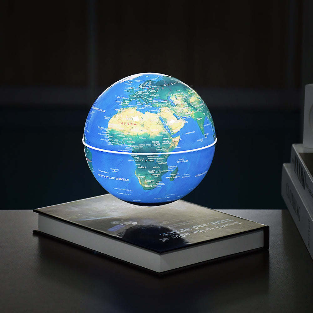 14cm LED Magnetic Levitating World Globe with Book or Round Base