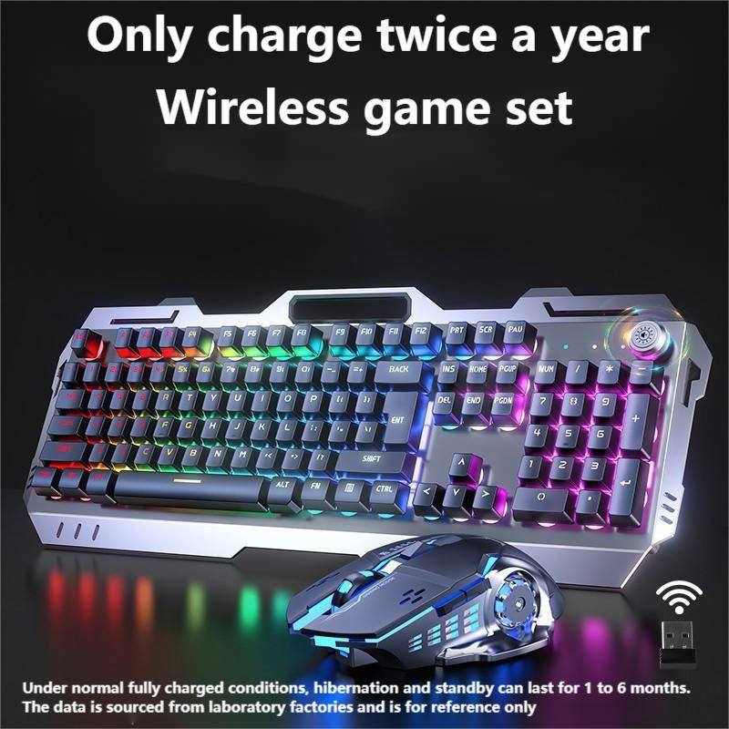 EWEADN GX810 Wireless RGB Gaming Keyboard & G306 Mouse Bundle