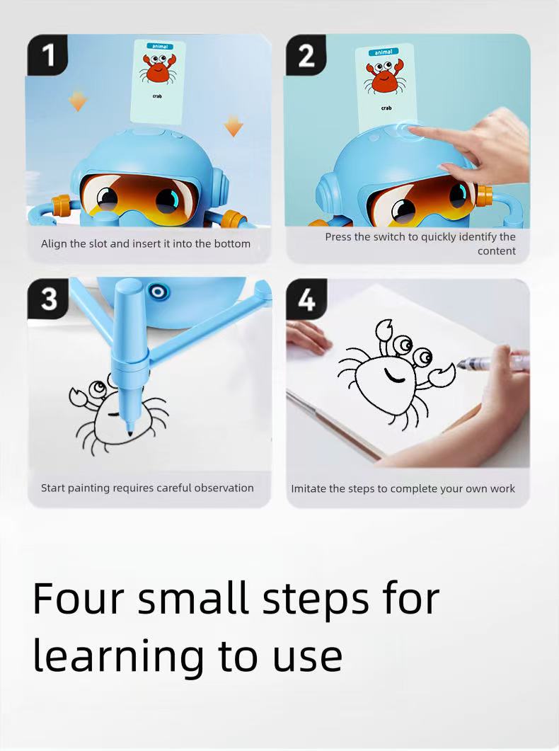 AI Drawing Robot for Kids, Interactive Automatic Drawing Educational Toy