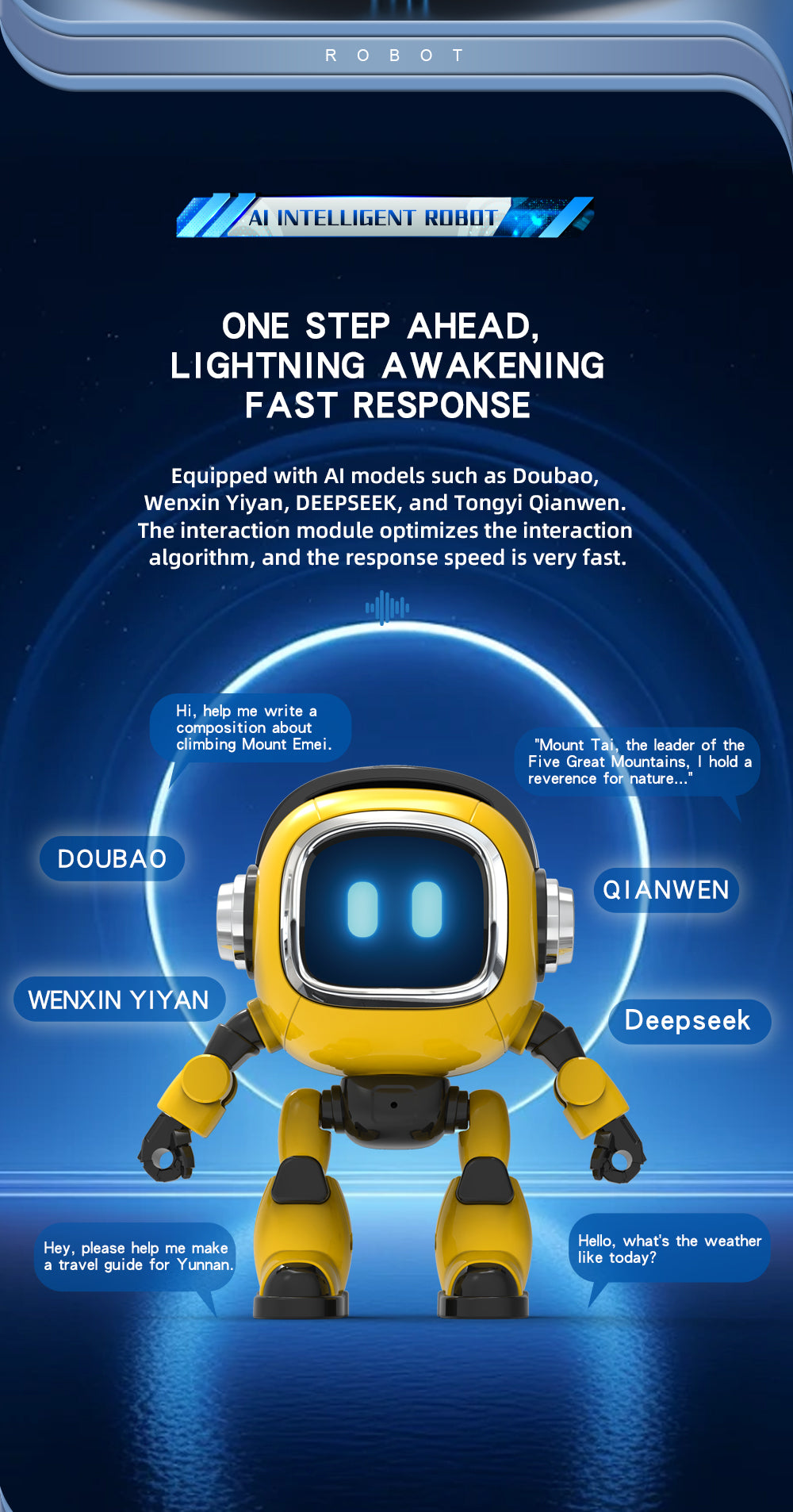 TechStar AI Robot – Intelligent Interactive Learning & Voice Control Toy for Kids