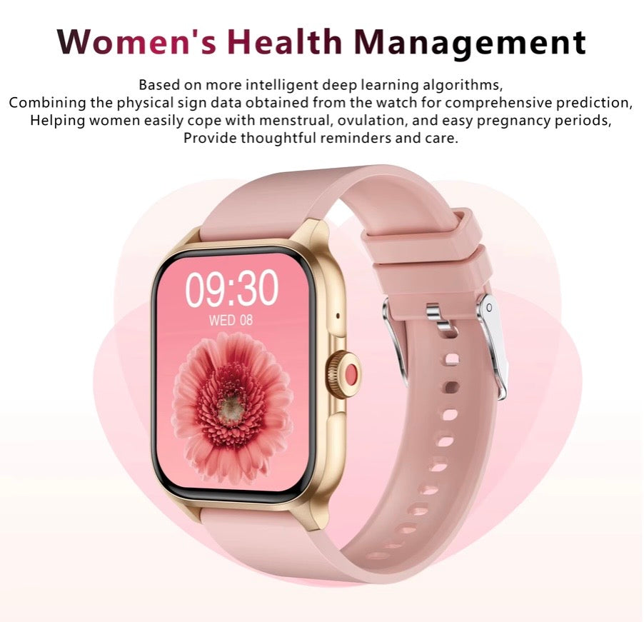 QX15 Smartwatch – Sport, Call, Voice Assistant, Hi-Fi Music & Body Temperature, Heart Rate
