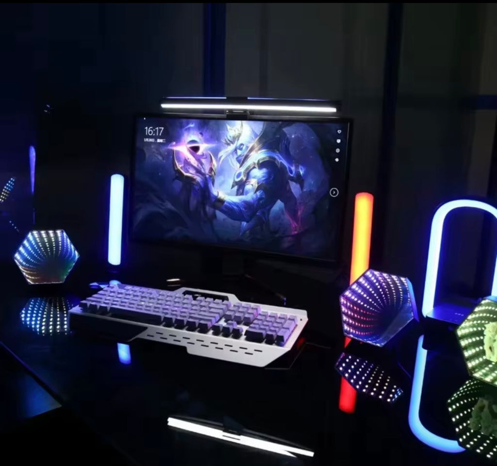 Tunnel Light 3D Hexagonal LED For Gaming.  Wall Mount Or Desk. Infinity Mirror