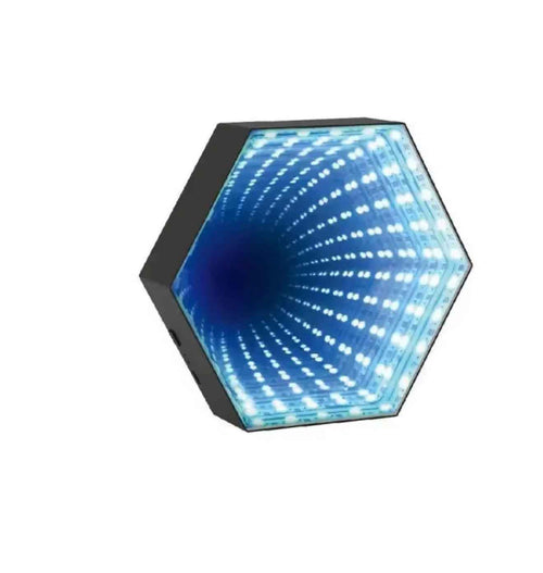 3D Hexagonal LED Infinity Mirror Light – Gaming Room Wall Mount & Desk Tunnel Effect