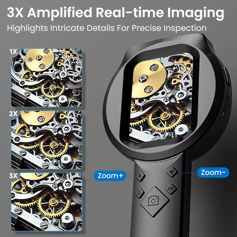 100X Portable Digital Magnifier 1080P HD Microscope | 2.8" IPS Screen | Electronics & Jewellery Inspection