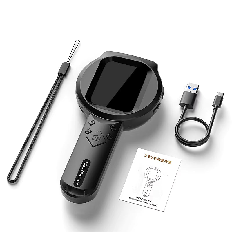 100X Portable Digital Magnifier 1080P HD Microscope | 2.8" IPS Screen | Electronics & Jewellery Inspection