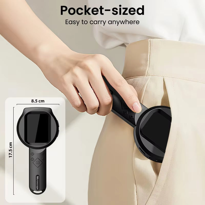 100X Portable Digital Magnifier 1080P HD Microscope | 2.8" IPS Screen | Electronics & Jewellery Inspection