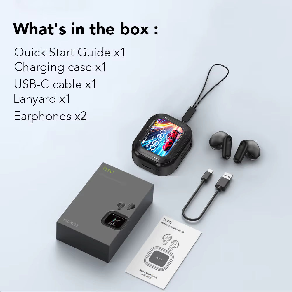 HTC NE20 TWS Earbuds with Real-Time AI Translation & ENC Noise Reduction