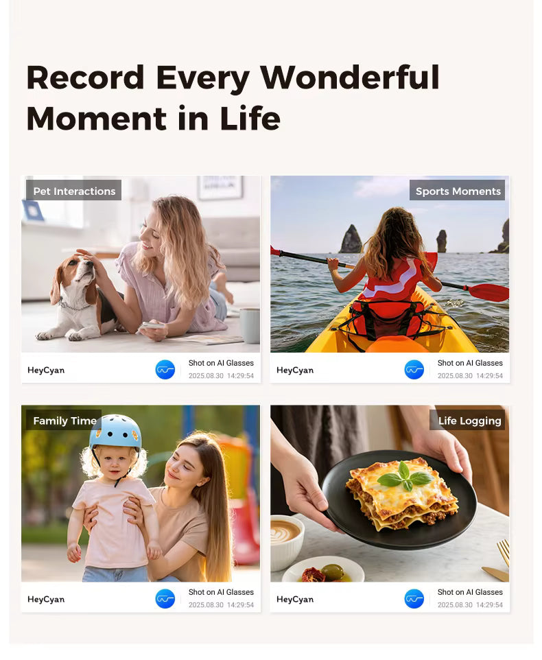 AI Smart Glasses 4K HD Camera Sunglasses WIFI BT Call Audio Record Translation