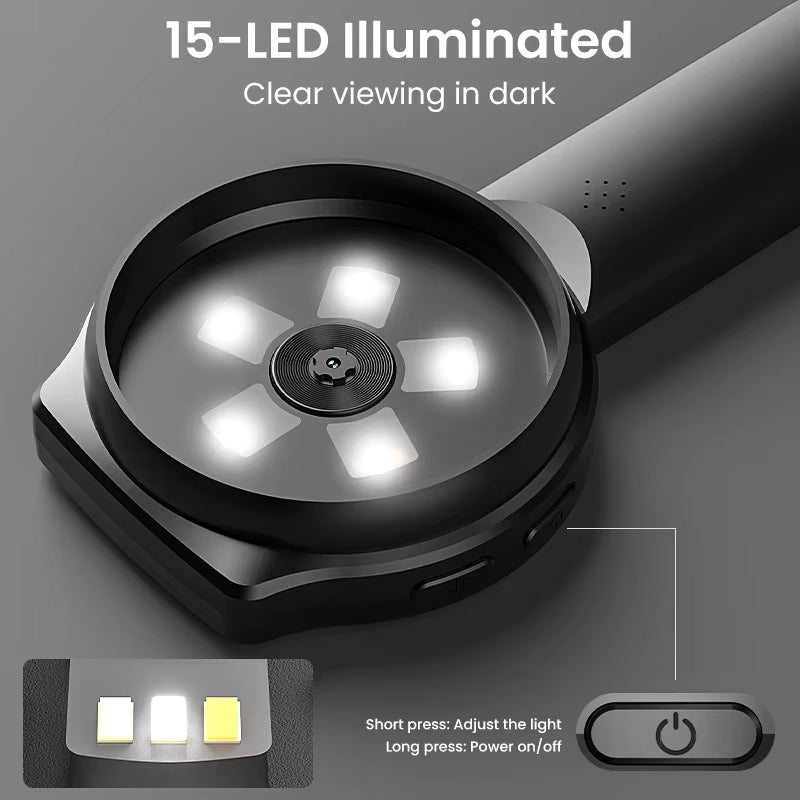 100X Portable Digital Magnifier 1080P HD Microscope | 2.8" IPS Screen | Electronics & Jewellery Inspection