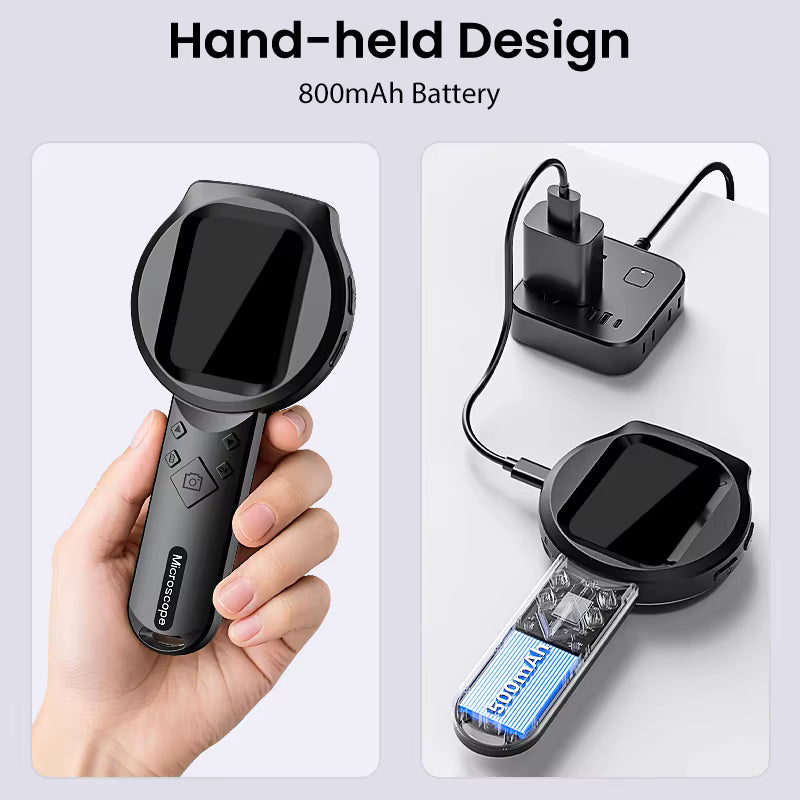 100X Portable Digital Magnifier 1080P HD Microscope | 2.8" IPS Screen | Electronics & Jewellery Inspection