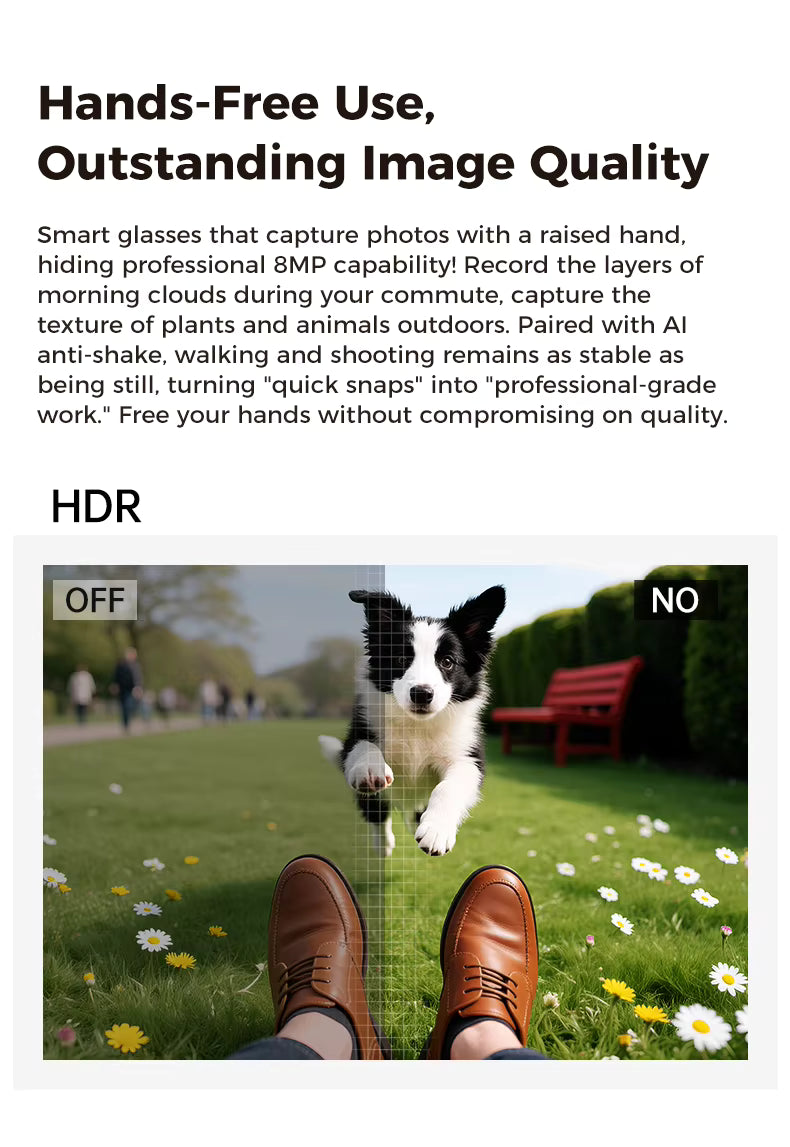 AI Smart Glasses 4K HD Camera Sunglasses WIFI BT Call Audio Record Translation