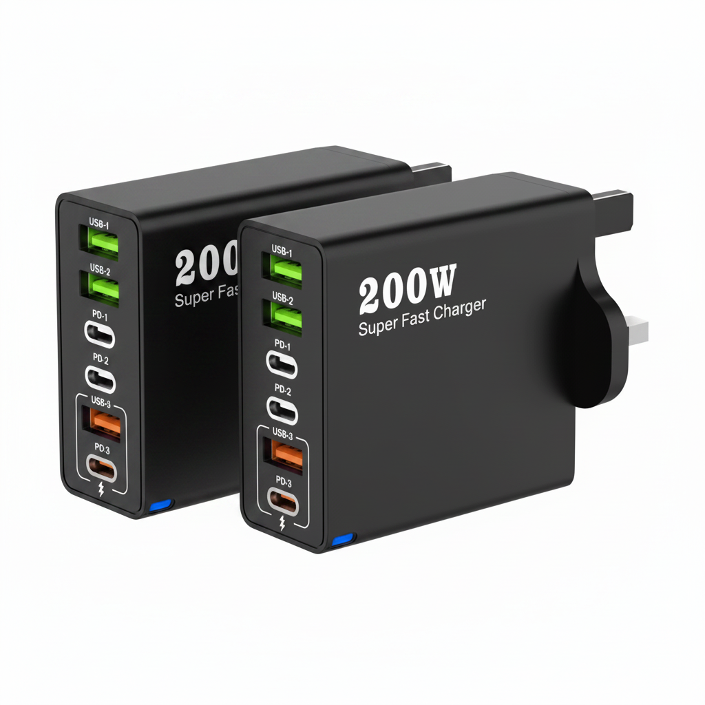 6-Port USB Charging Hub – 200W Fast Charger with USB-A & USB-C | UK Plug - Jackson’s Cool Stuff