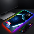 Clean hero shot: galaxy/planets RGB mouse pad