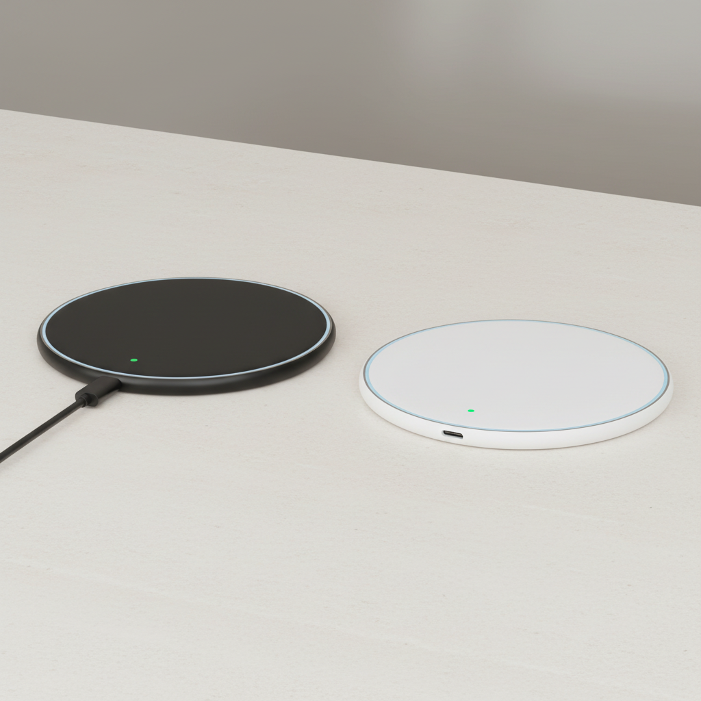 Corrected black and white wireless charger image