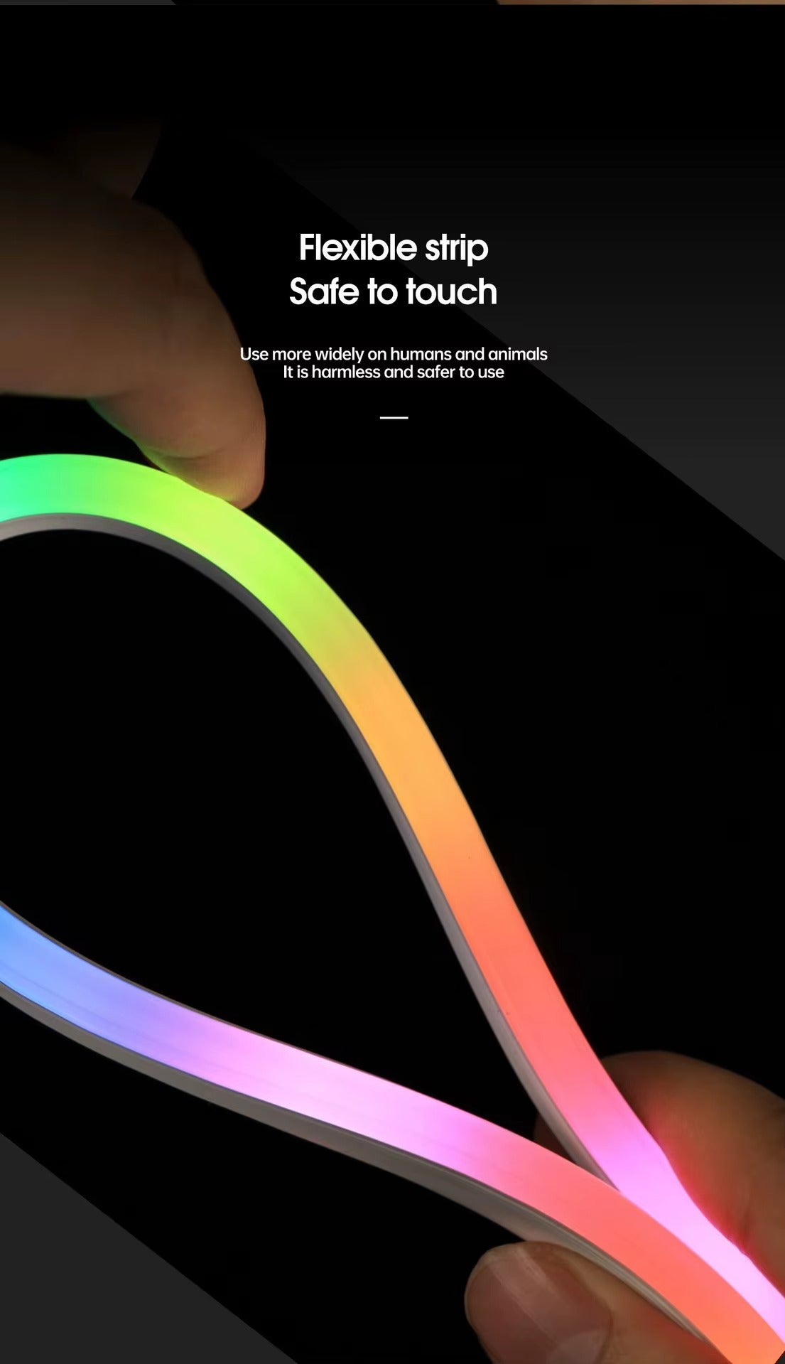 RGBIC LED PVC Neon Light Strip Kit – USB 5V, IP65 Waterproof, App Control