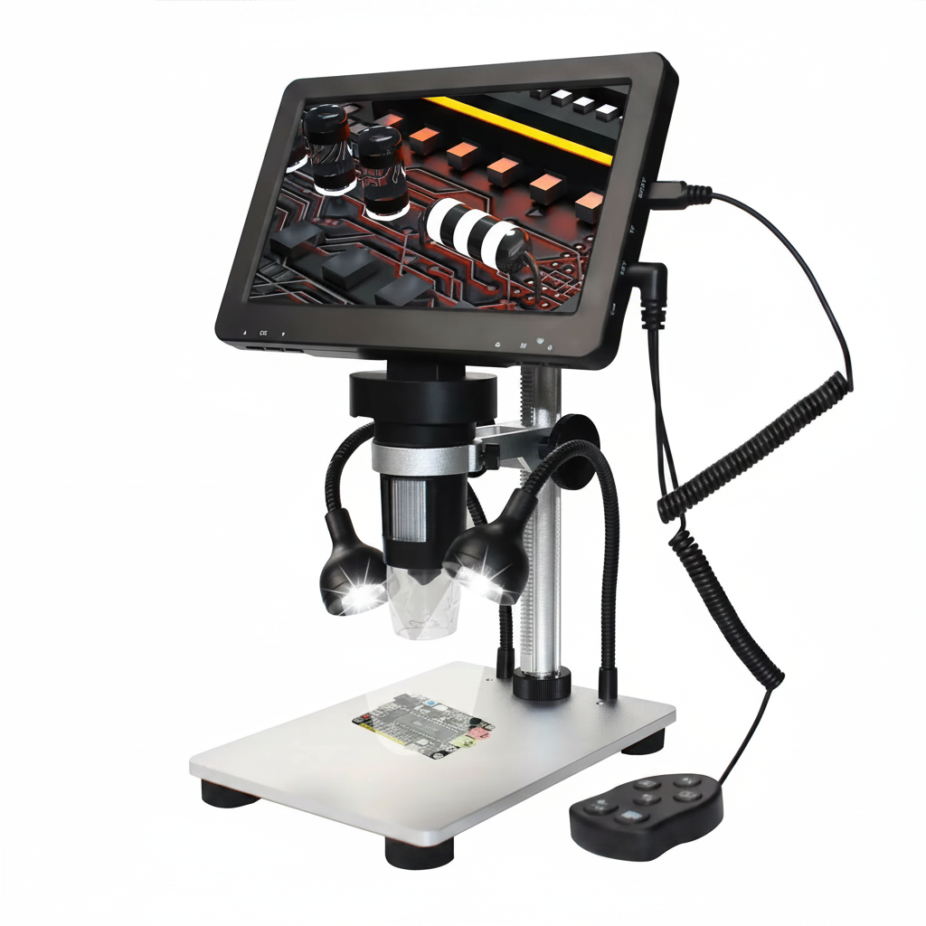 Digital USB Microscope 1200X with 7" HD Display & LED Light - Jackson’s Cool Stuff