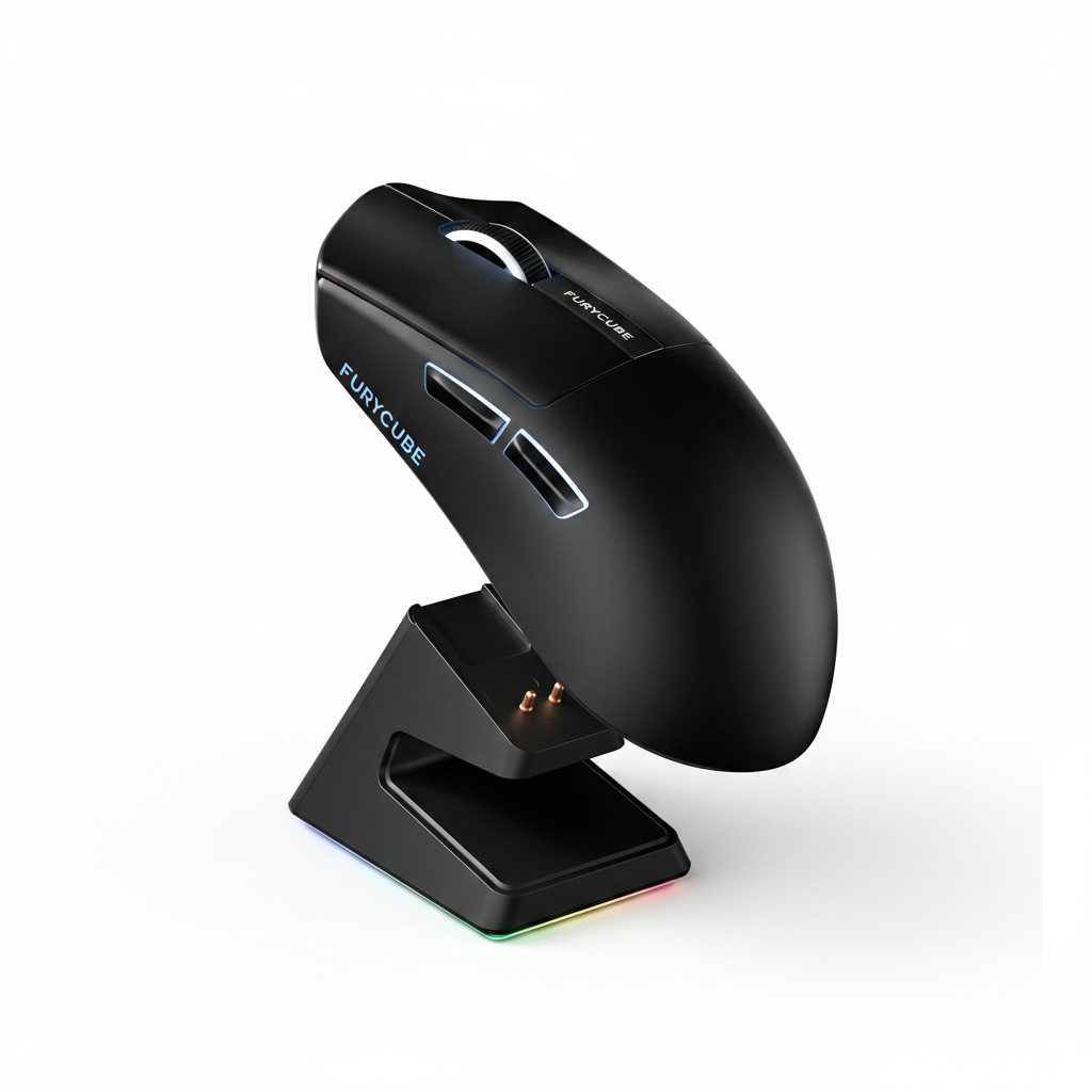 FURYCUBE G9 PRO Tri-Mode Wireless Gaming Mouse with RGB Charging Dock | PAW3311 | 22000 DPI - Jackson’s Cool Stuff