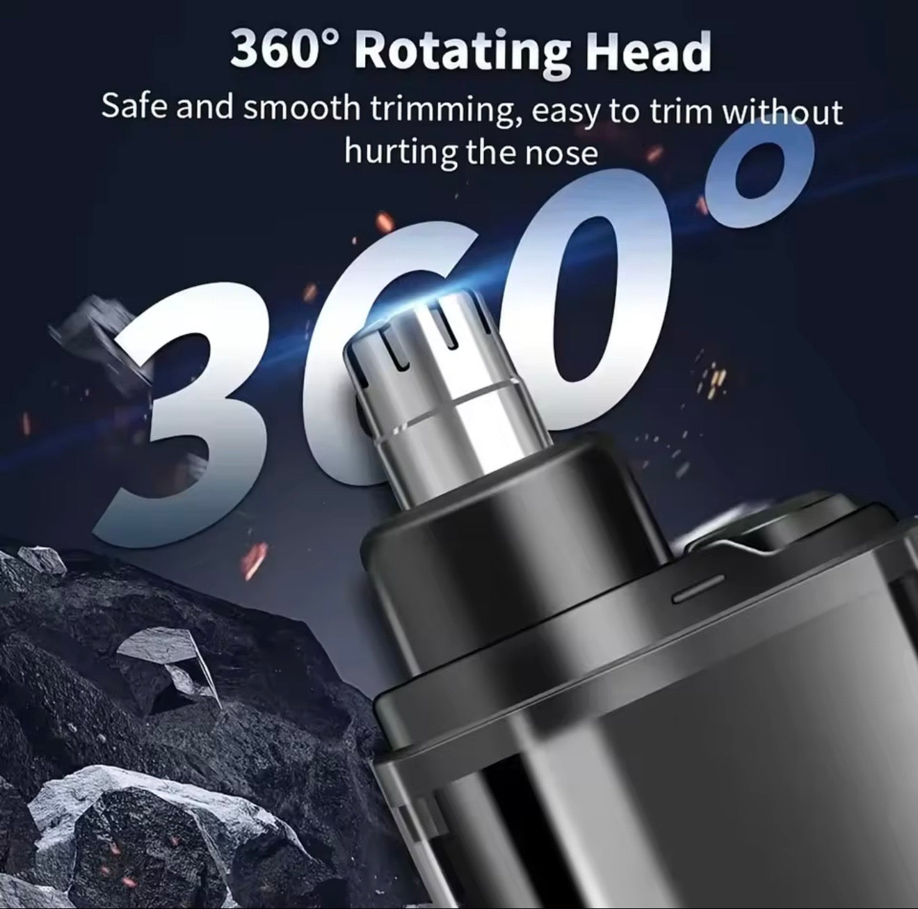 Electric Rechargeable Nose Hair Trimmer for Men & Women - Portable Mini USB