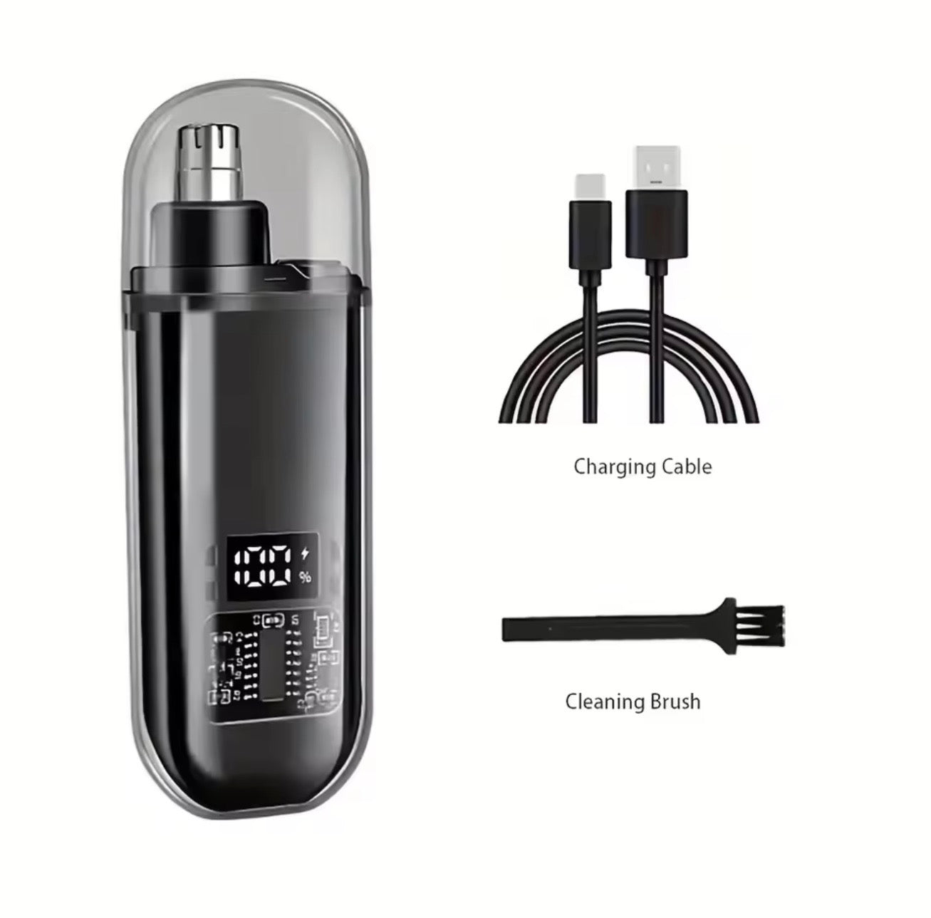 Electric Rechargeable Nose Hair Trimmer for Men & Women - Portable Mini USB