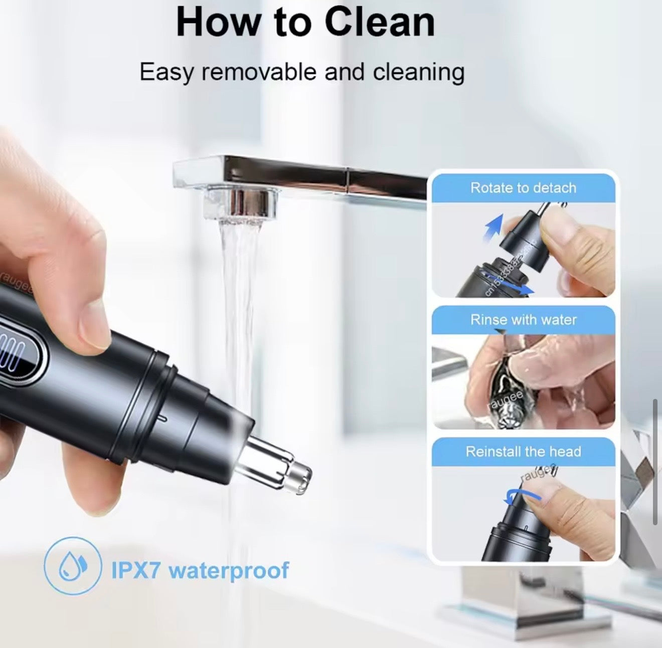 Rechargeable Mini Nose Hair Trimmer For Nose, Ear And Eyebrow