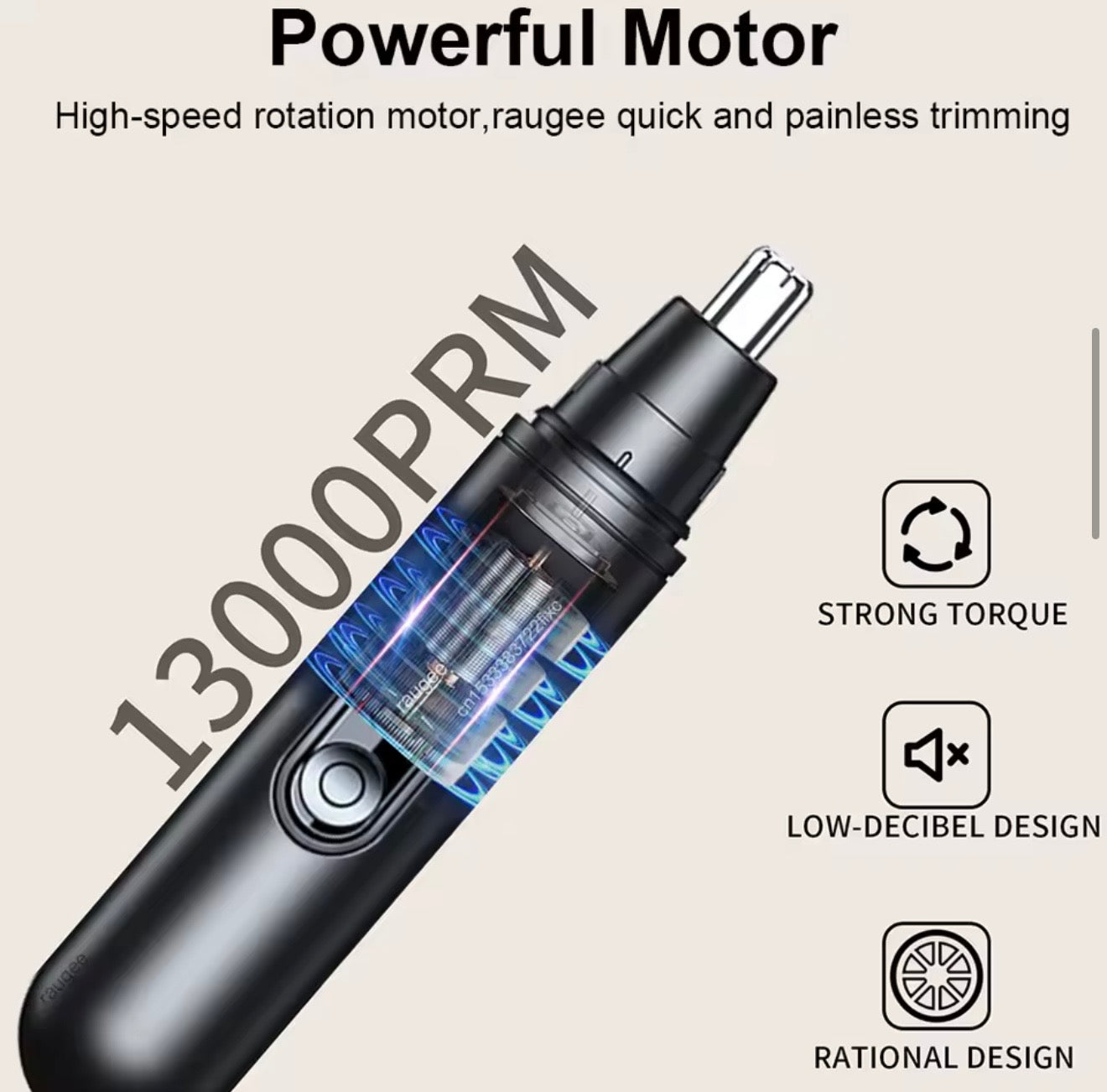 Rechargeable Mini Nose Hair Trimmer For Nose, Ear And Eyebrow