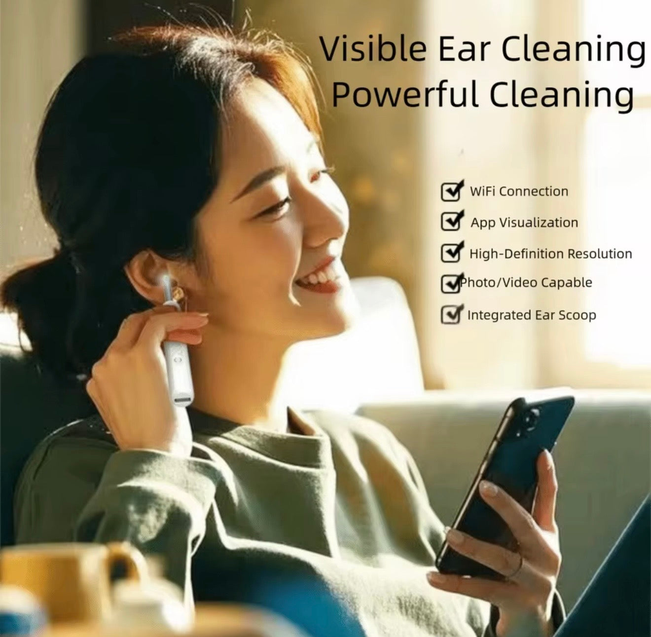 Ear Wax Remover Camera Wireless HD Ear Camera Cleaner Otoscope Endoscope