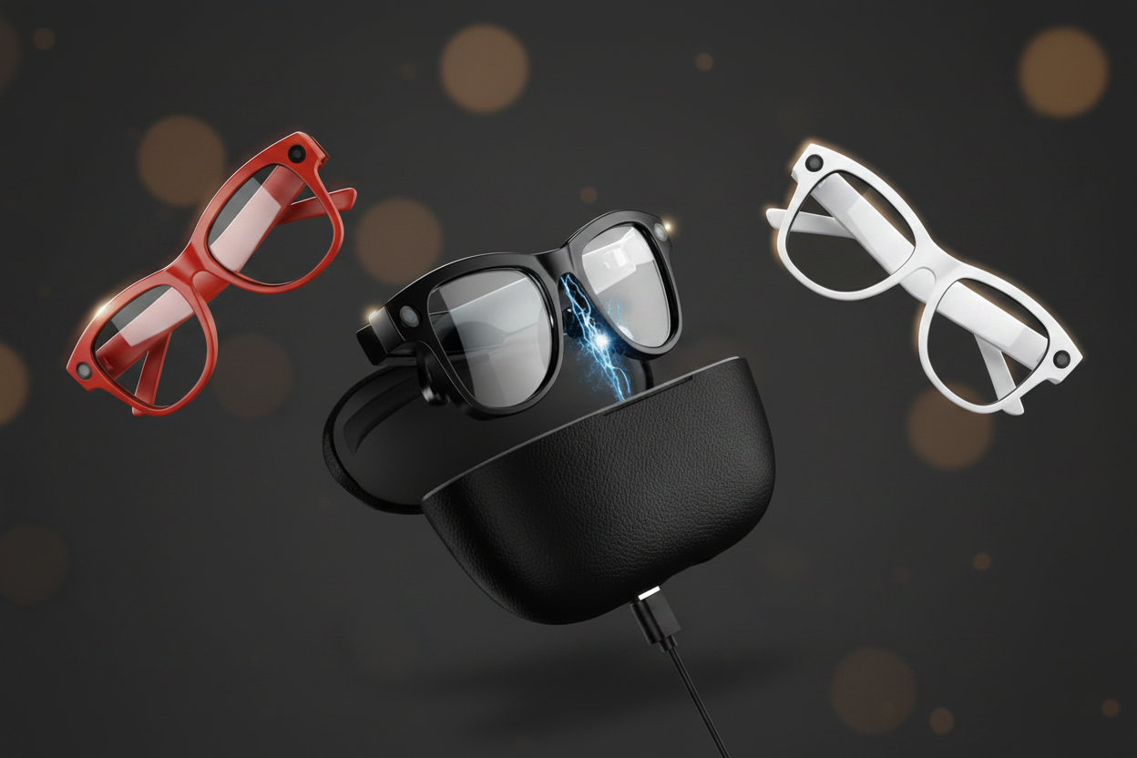 M02 Ultra AI Smart Glasses – 8MP Dual Camera, 32GB, ChatGPT, Real-Time Translation & IPX-5 | Two Lens Sets Included - Jackson’s Cool Stuff
