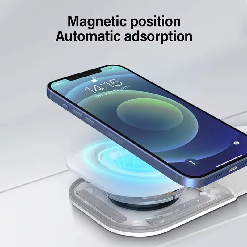 3-in-1 Foldable Magnetic Wireless Charger – iPhone, AirPods & Apple Watch