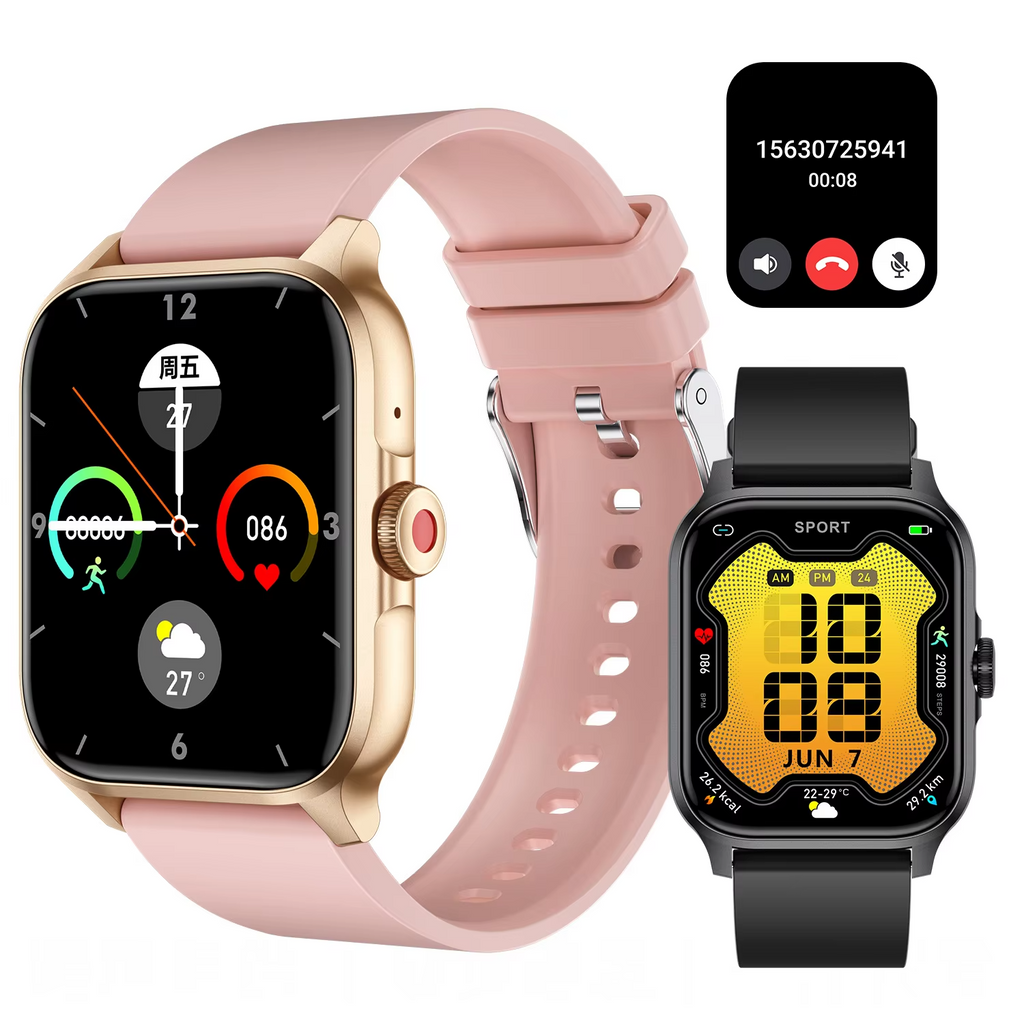 QX15 Smartwatch – Sport, Call, Voice Assistant, Hi-Fi Music & Body Temperature, Heart Rate