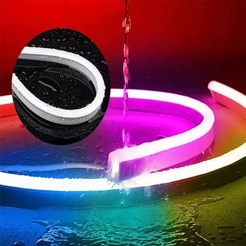 RGBIC LED PVC Neon Light Strip Kit – USB 5V, IP65 Waterproof, App Control