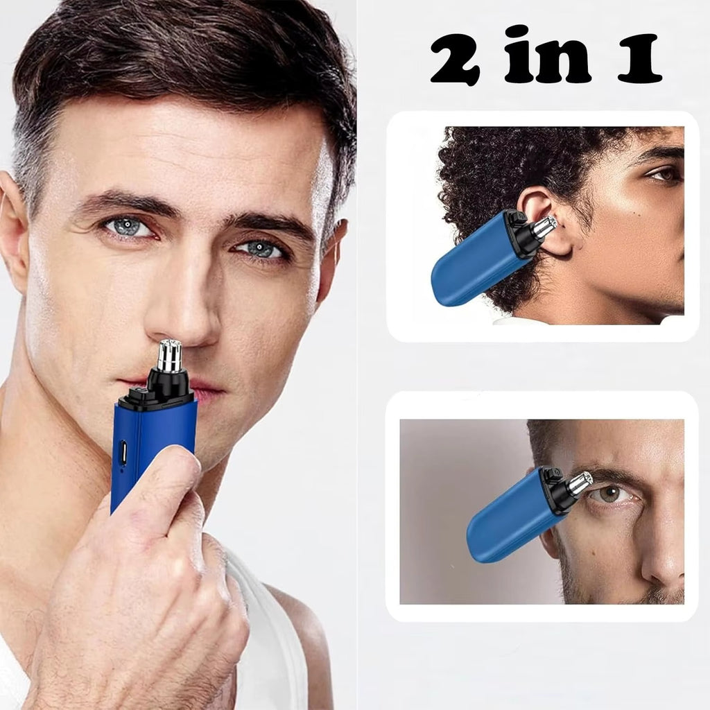Electric Rechargeable Nose Hair Trimmer for Men & Women - Portable Mini USB