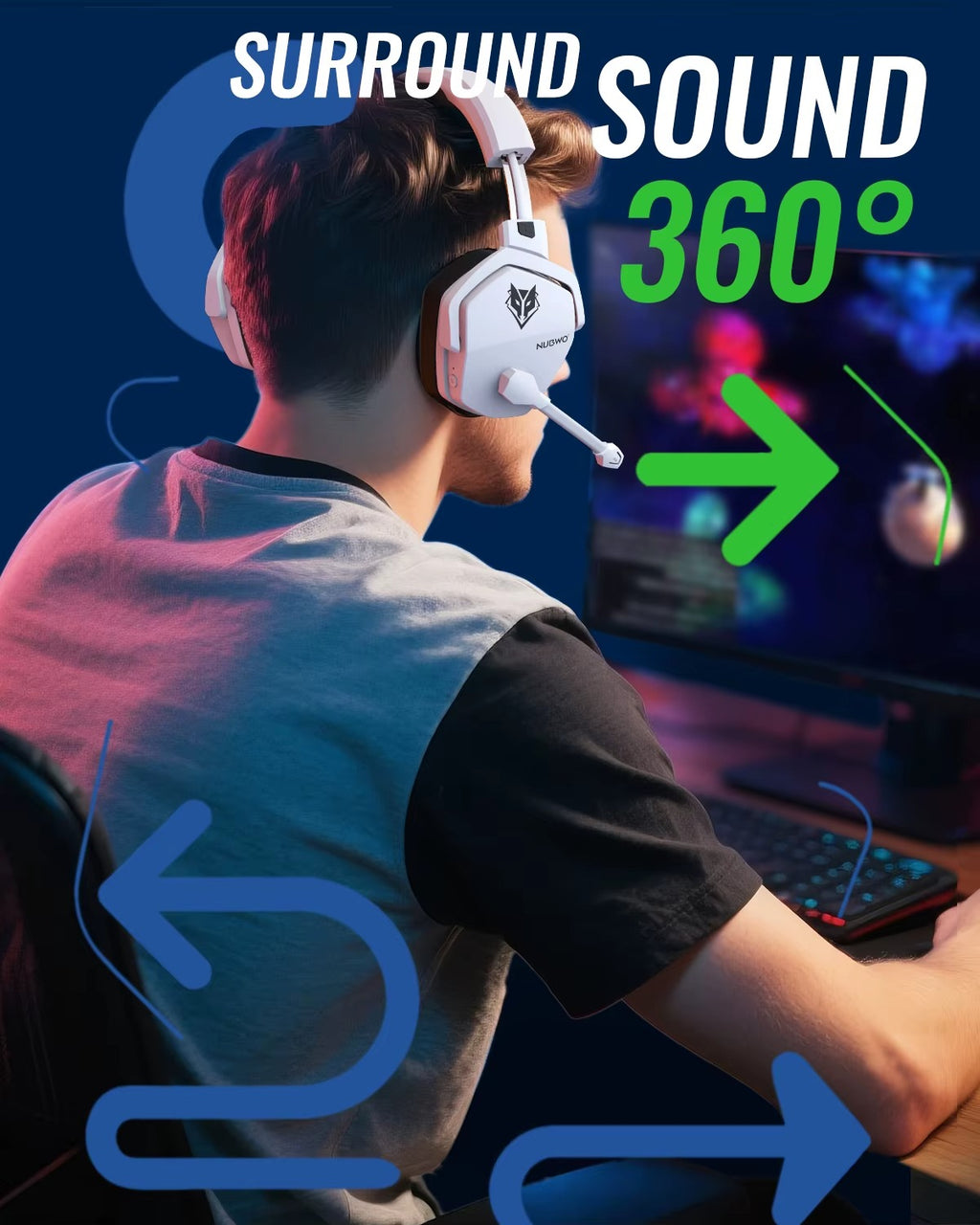 NUBWO G06 Wireless Gaming Headset