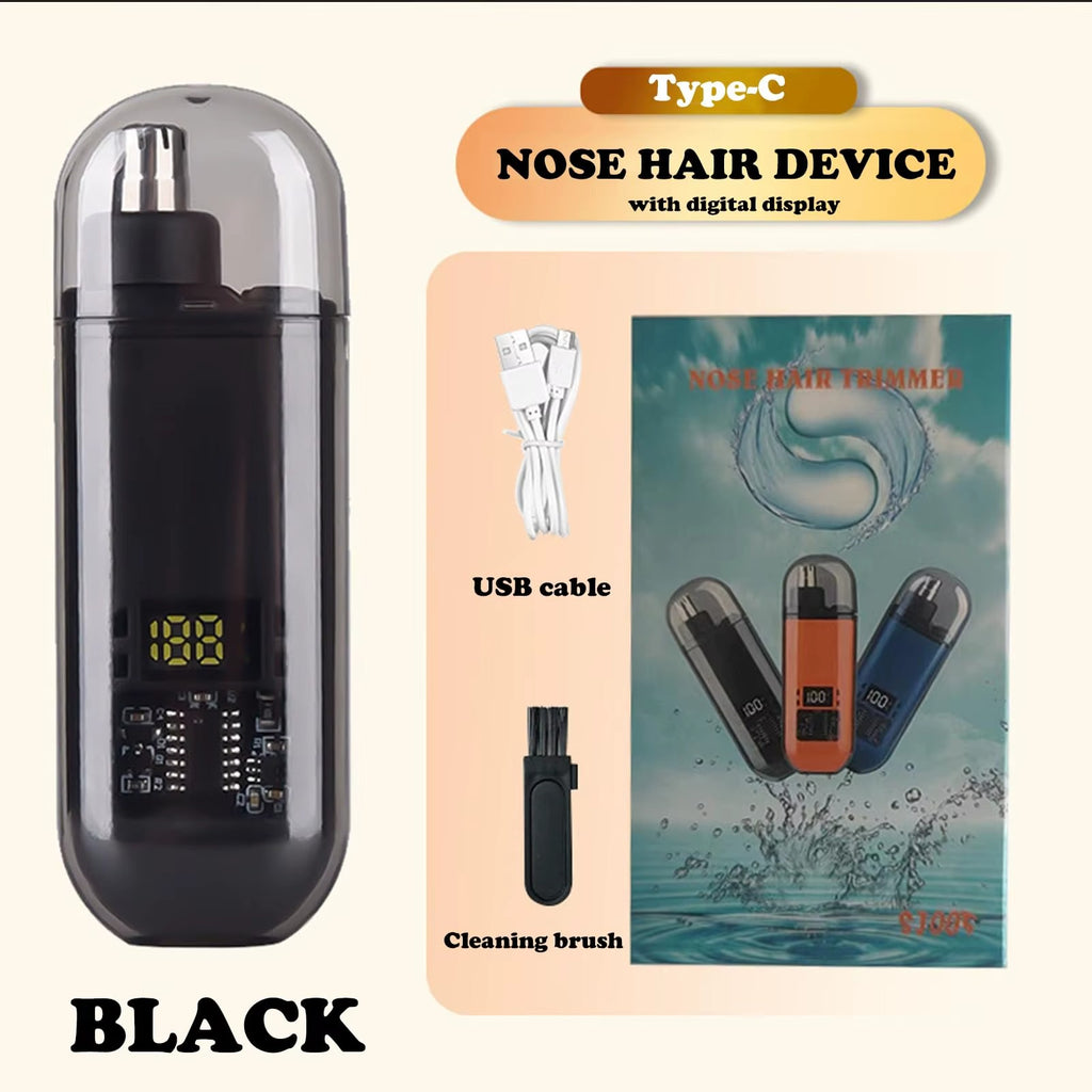 Electric Rechargeable Nose Hair Trimmer for Men & Women - Portable Mini USB