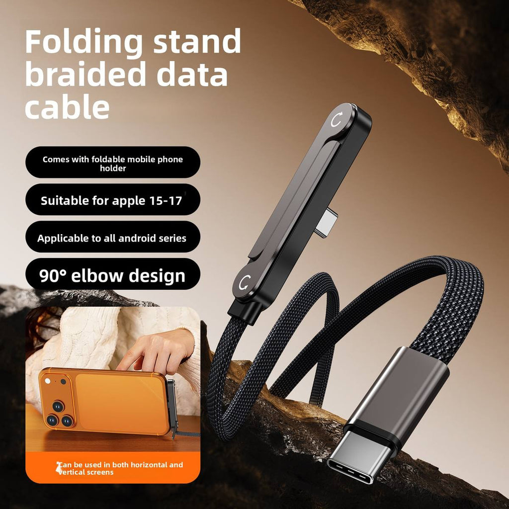 240W Gaming Cable with Built-In Foldable Phone Stand | Type-C to Type-C | 1.5m
