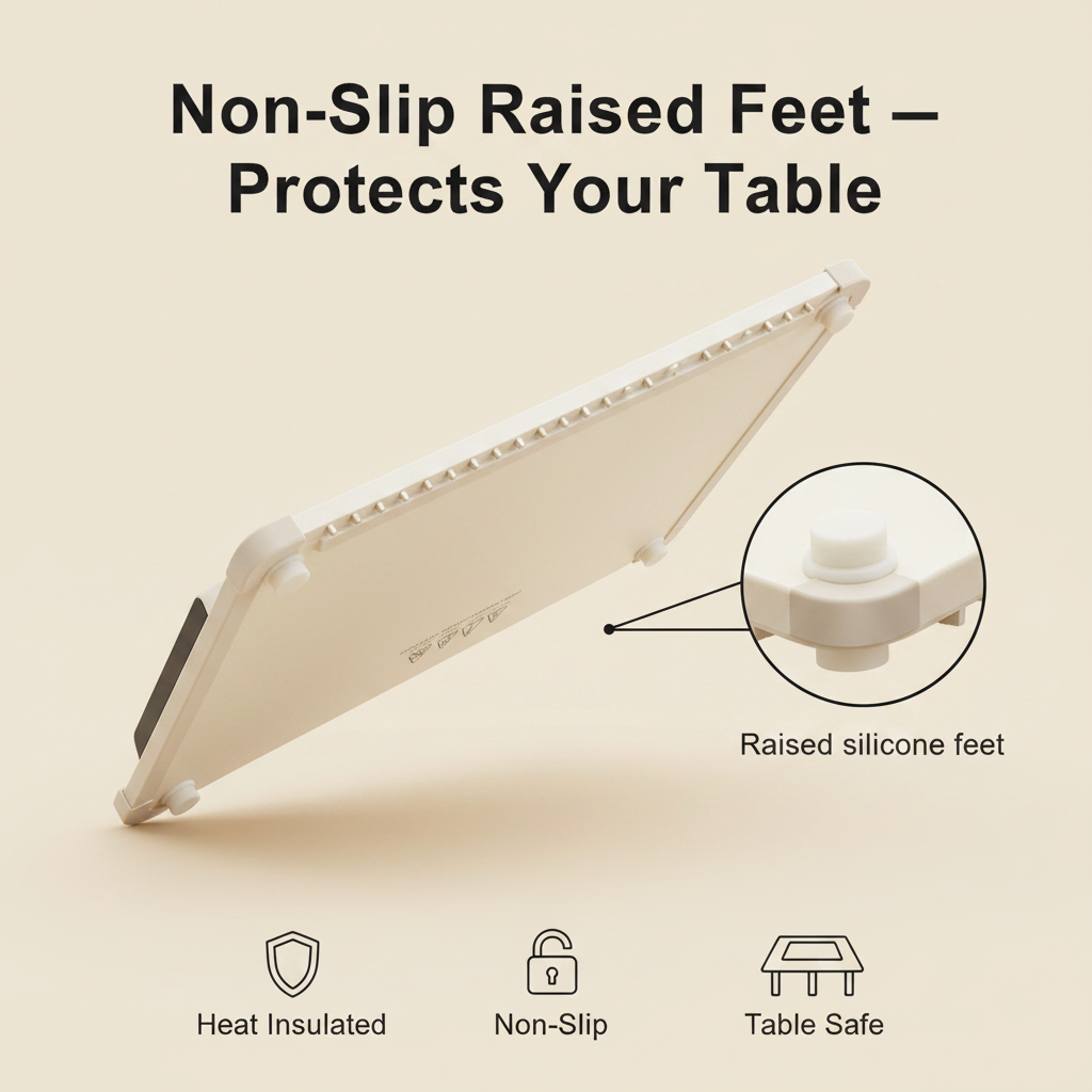 Non-Slip Raised Feet