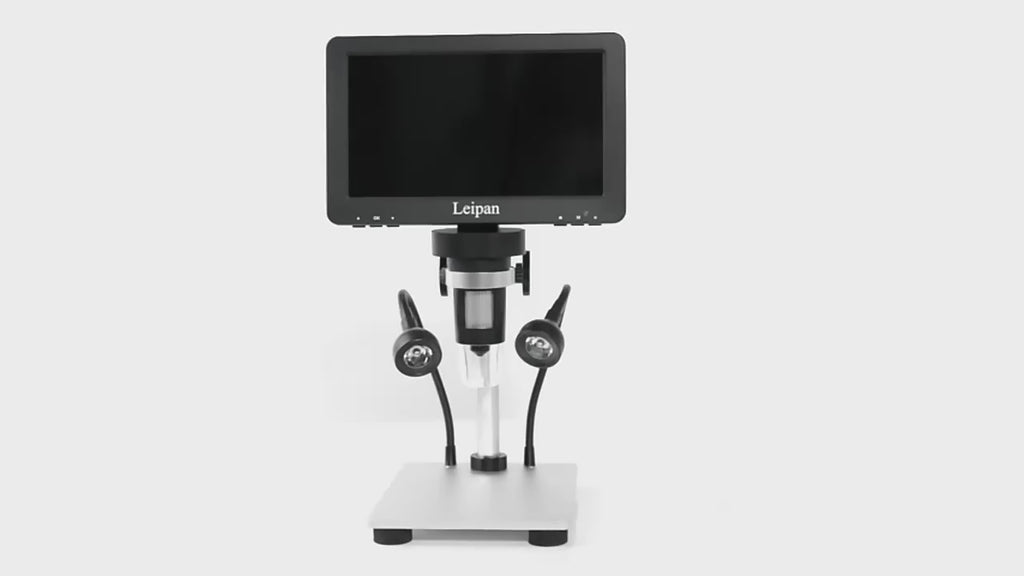 Digital USB Stereo Microscope 1200X with 7" HD Display & LED Light