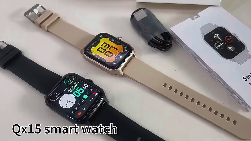 QX15 Smartwatch – Sport, Call, Voice Assistant, Hi-Fi Music & Body Temperature, Heart Rate