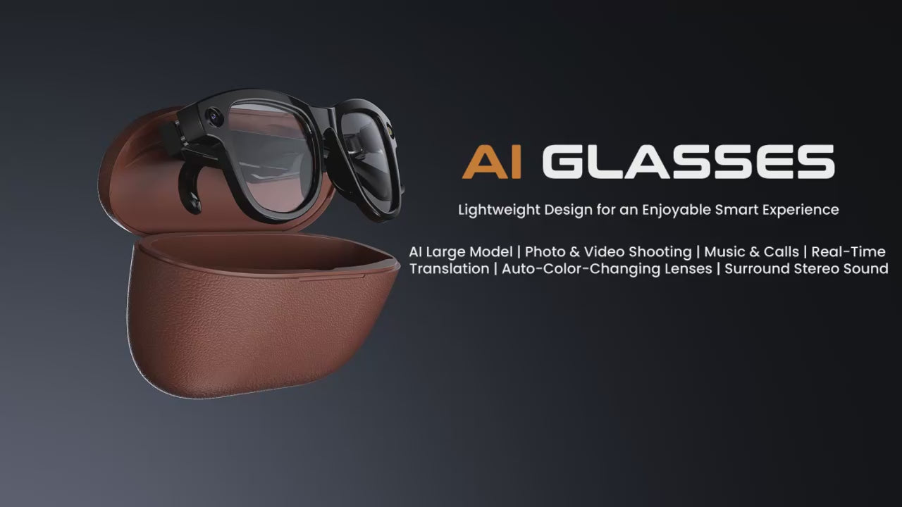 M02 Ultra AI Smart Glasses – 8MP Dual Camera, 32GB, ChatGPT, Real-Time Translation & IPX-5