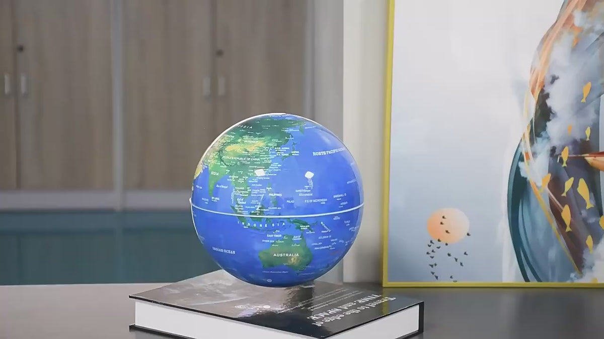 14cm LED Magnetic Levitating World Globe with Book or Round Base
