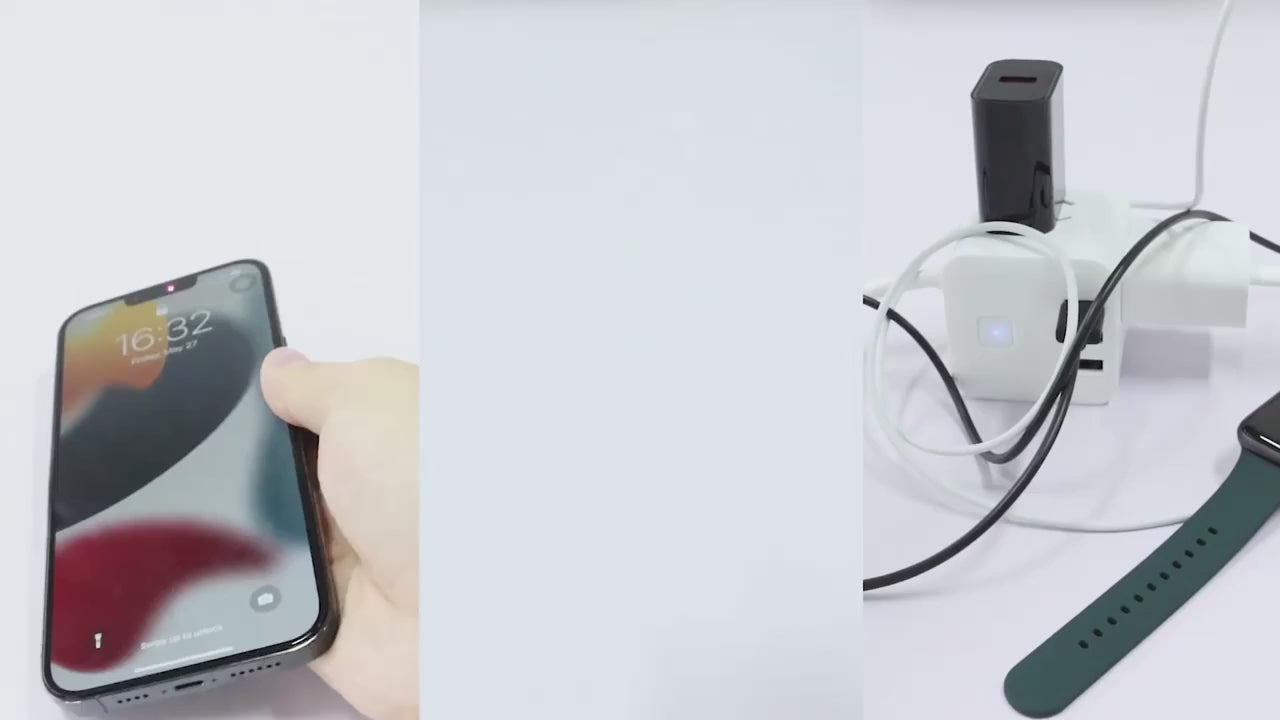 3-in-1 Foldable Magnetic Wireless Charger – iPhone, AirPods & Apple Watch