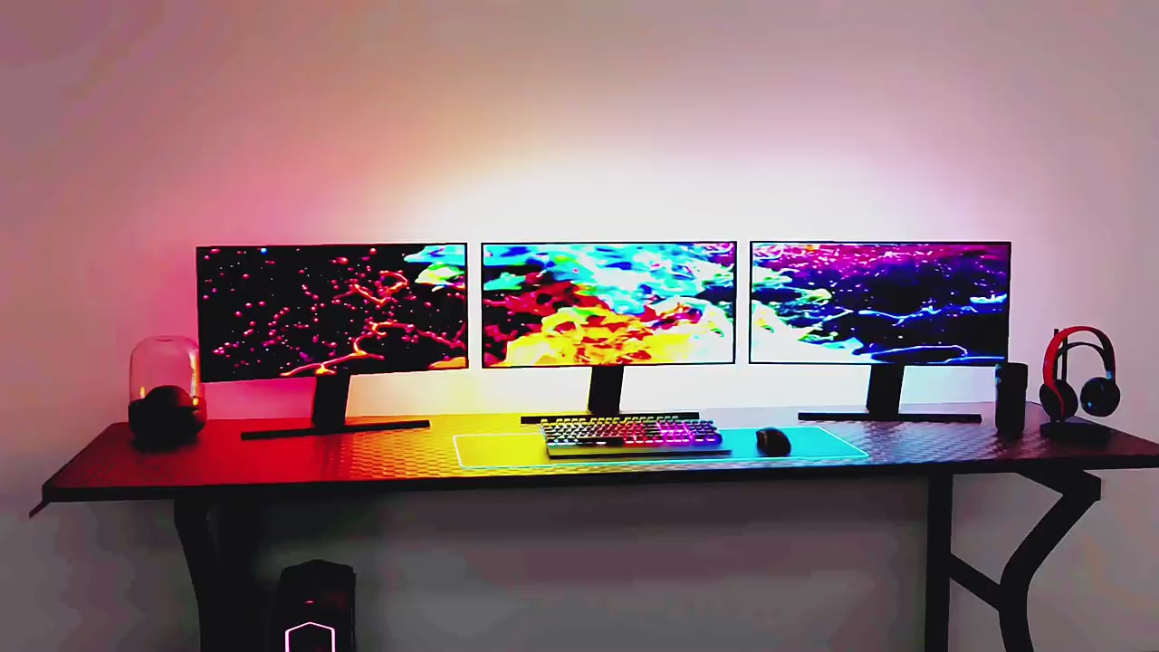 RGBIC LED Monitor Backlight Strip – Screen Sync USB Gaming Atmosphere Light 24" 27" 32" 34"