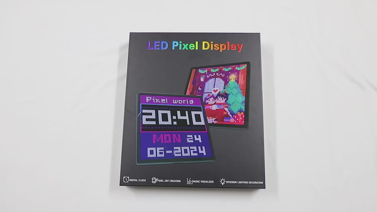 64x64 Pixel Screen Alarm Clock – DIY Custom Pixel Art Smart LED Ambient Light