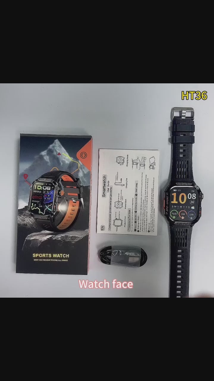 HT36 GPS Smartwatch with LED Flashlight & Bluetooth Calling