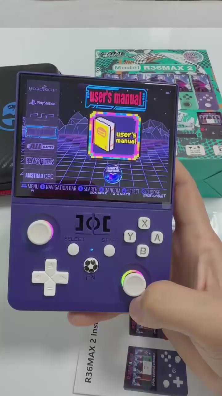 2026 NEW R36MAX 2 Handheld Game Console 4.5" | 15,000+ Games | 128GB | Linux | Retro Pocket Gaming
