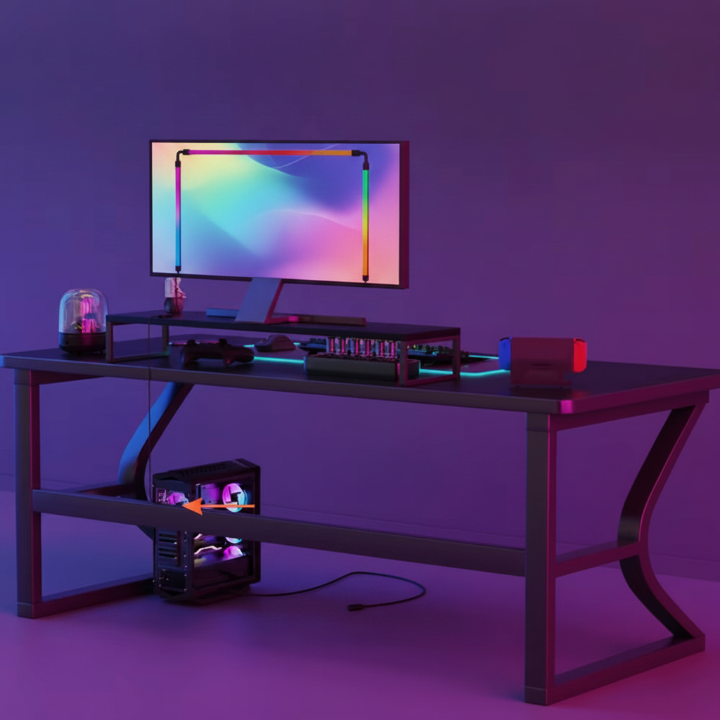 RGBIC LED Monitor Backlight Strip – Screen Sync USB Gaming Atmosphere Light 24" 27" 32" 34" - Jackson’s Cool Stuff