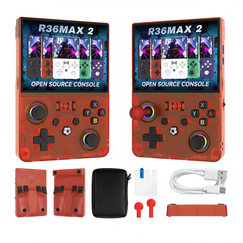 R36MAX 2 Retro Handheld Games Console - 4.5 inch IPS Screen, Open Source Linux - Jackson’s Cool Stuff