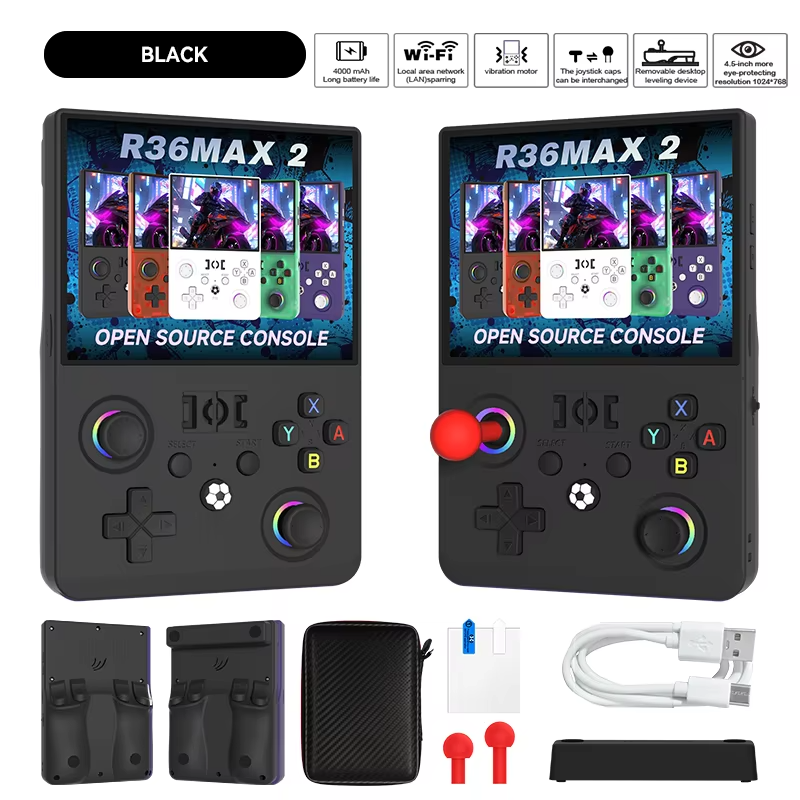 R36MAX 2 Retro Handheld Games Console - 4.5 inch IPS Screen, Open Source Linux - Jackson’s Cool Stuff