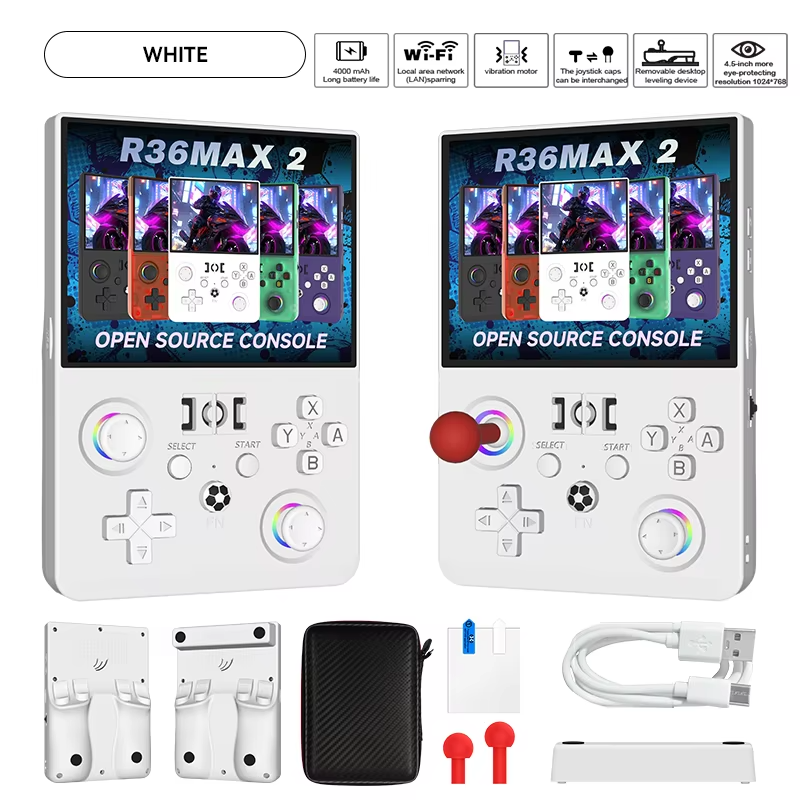 R36MAX 2 Handheld Game Console 4.5" | 128GB | Linux | Retro Pocket Gaming
